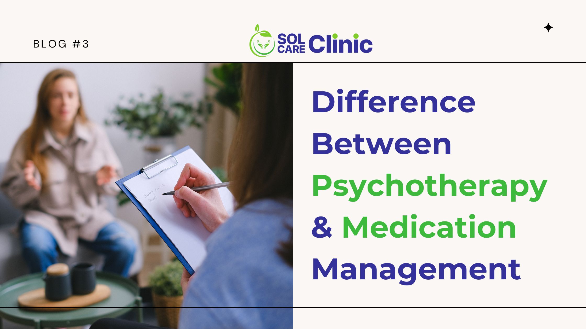 Difference Between Psychotherapy & Medication Management- cover image