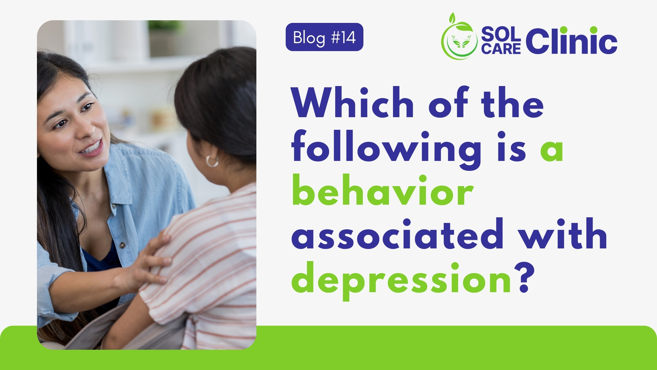 Which of the following is a behavior associated with depression